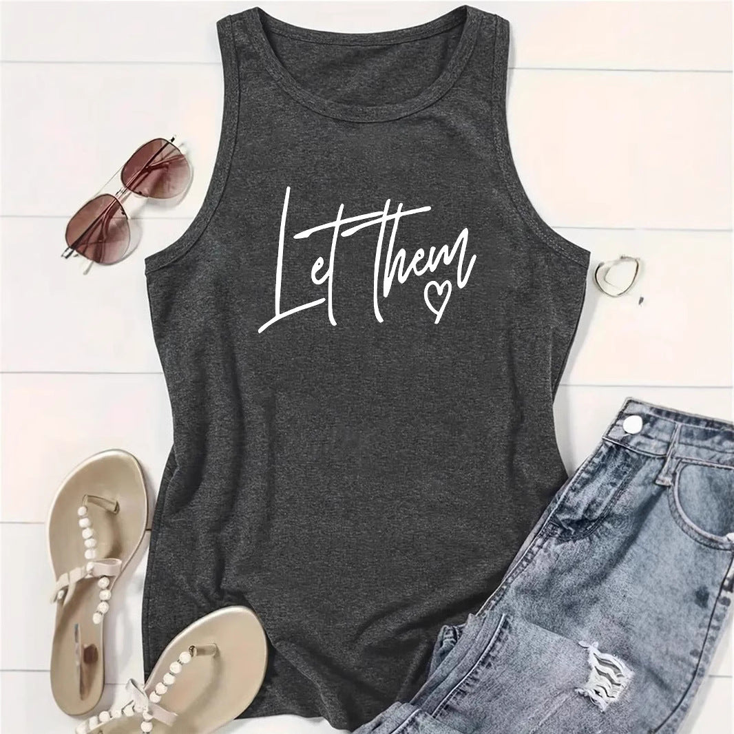 Letterhem letter printed vest