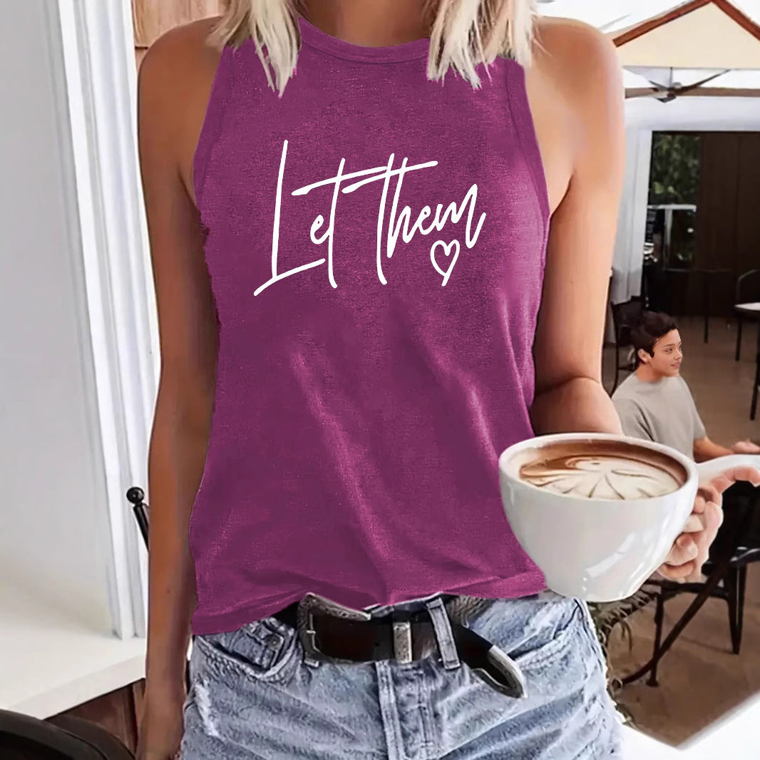 Letterhem letter printed vest