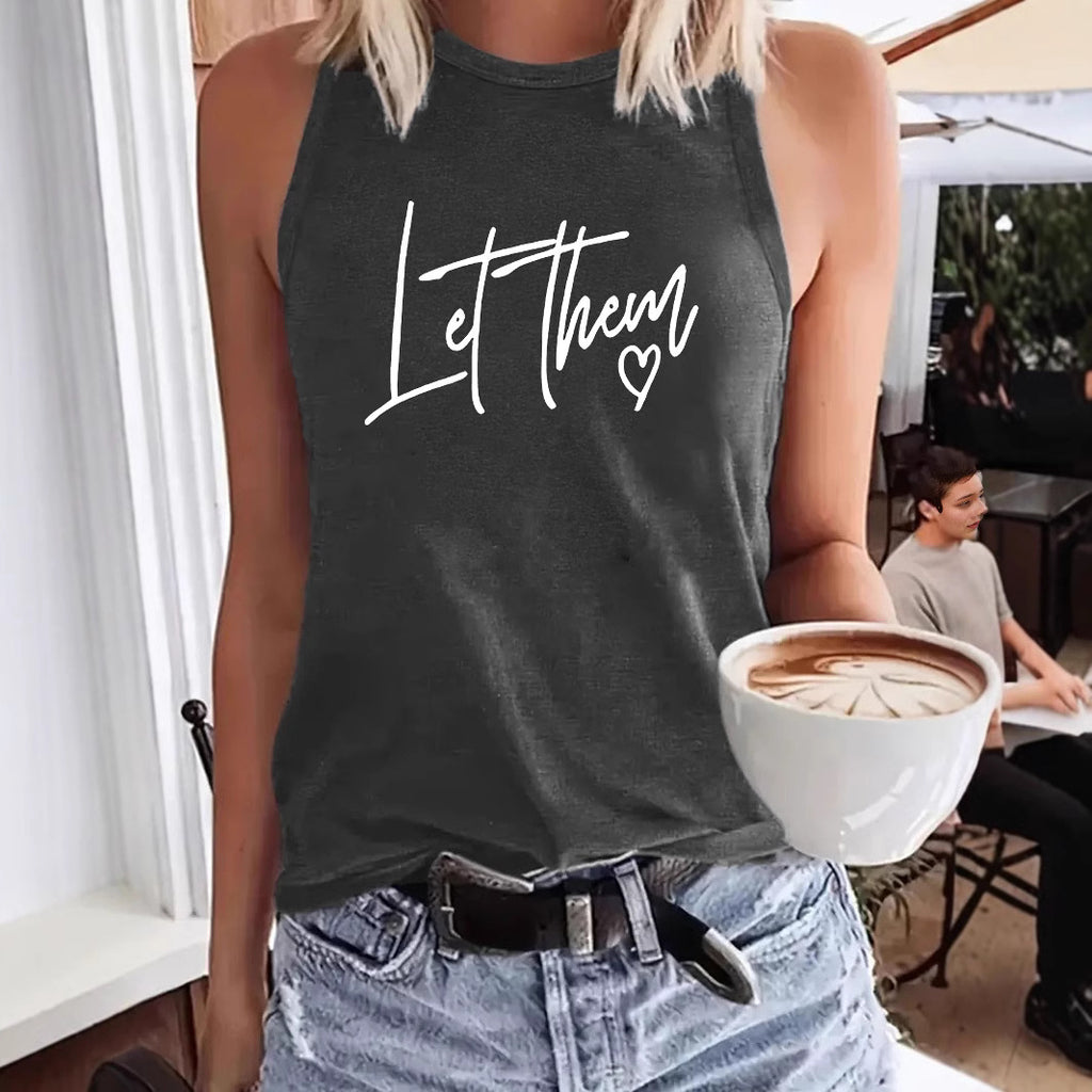 Letterhem letter printed vest