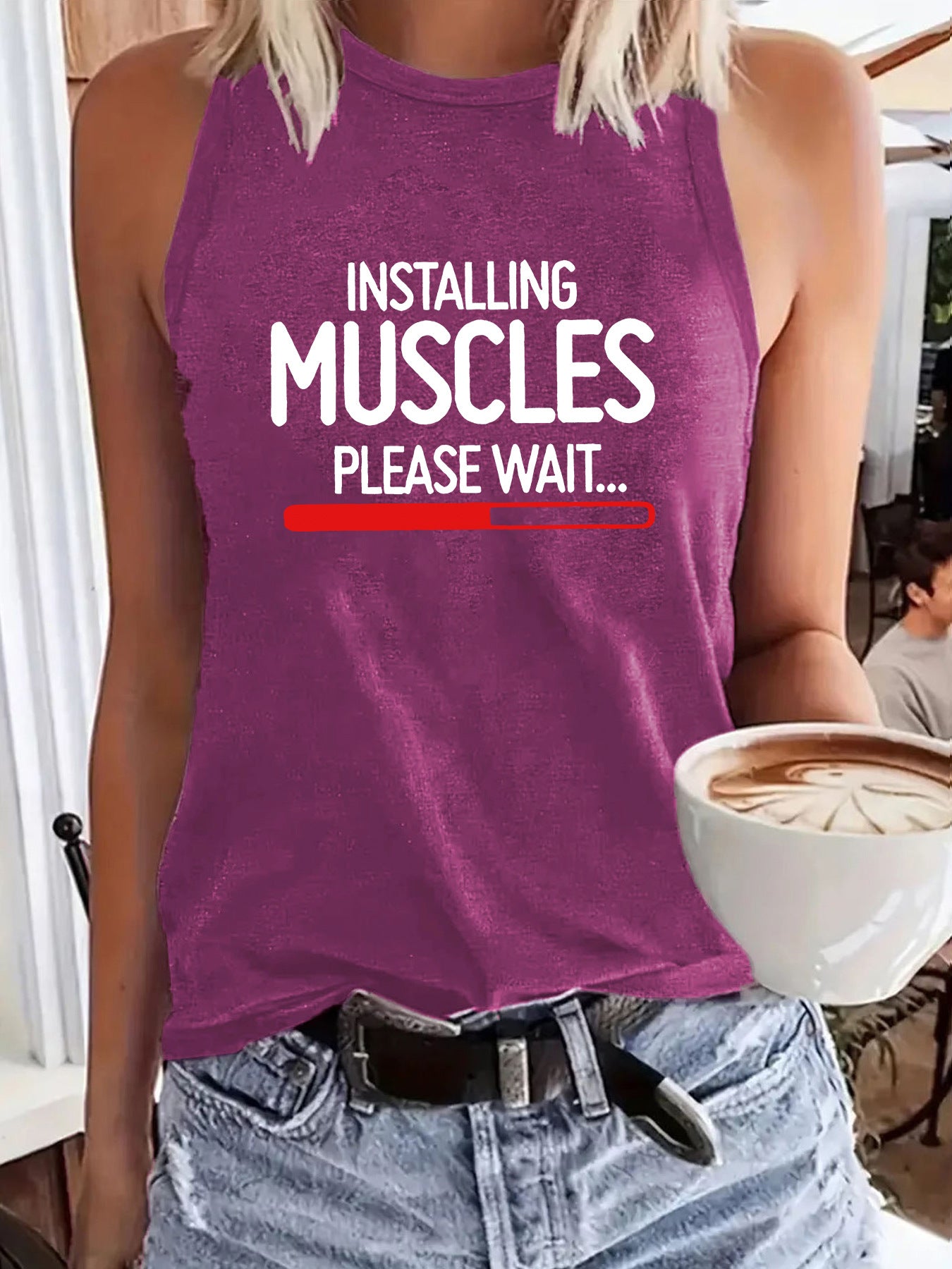 MUSCLES printed vest