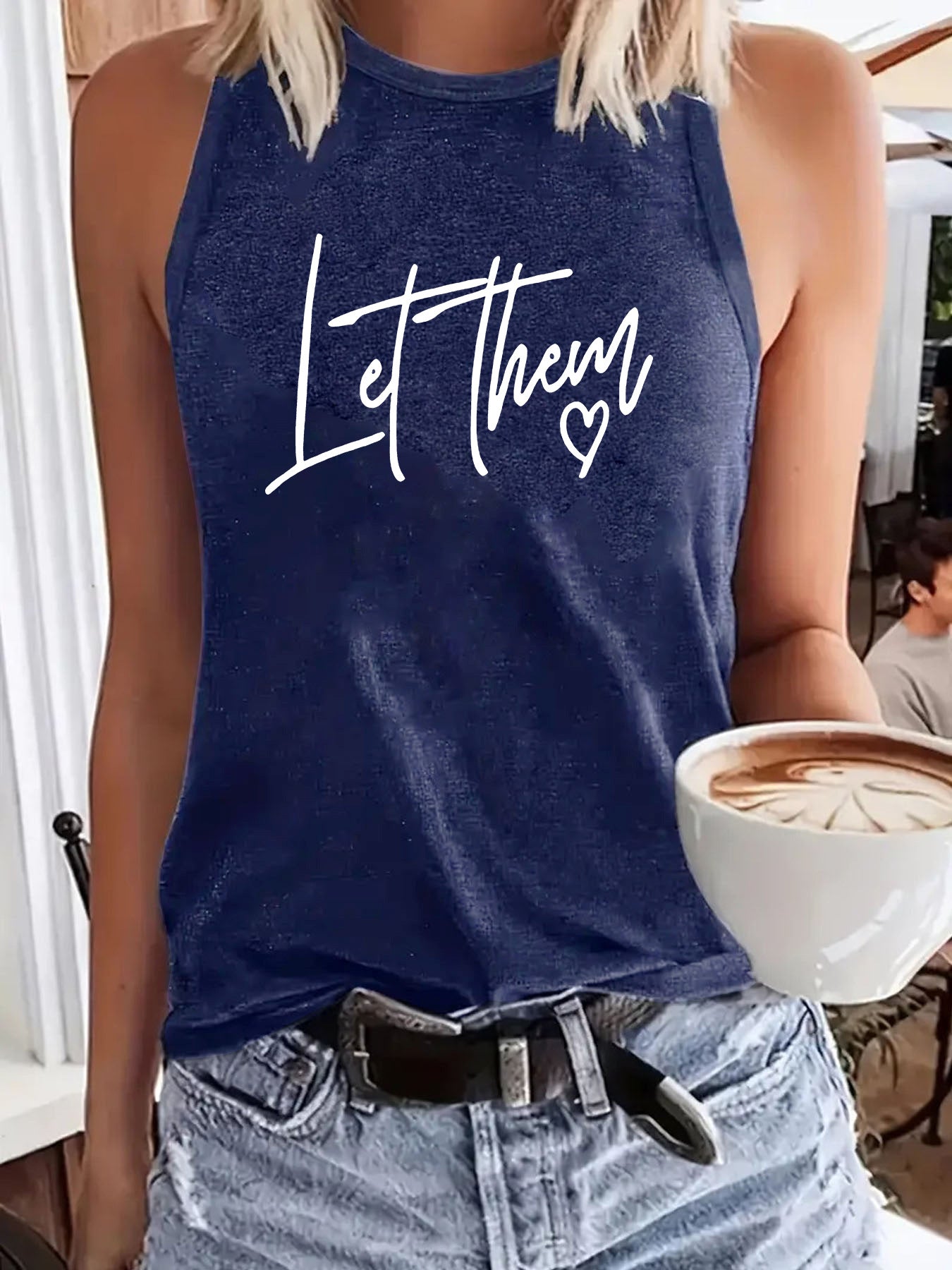 Letterhem letter printed vest
