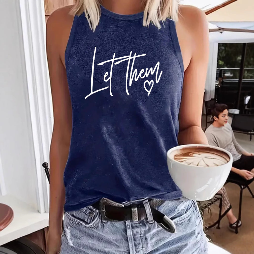 Letterhem letter printed vest