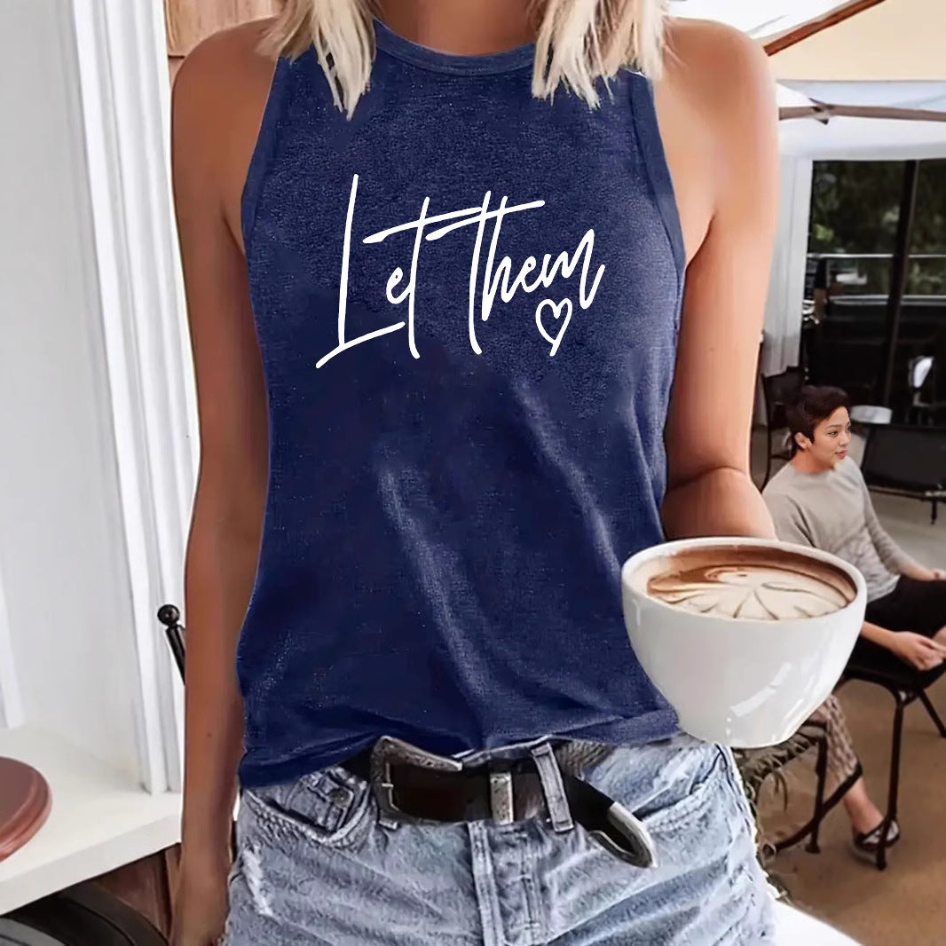 Letterhem letter printed vest