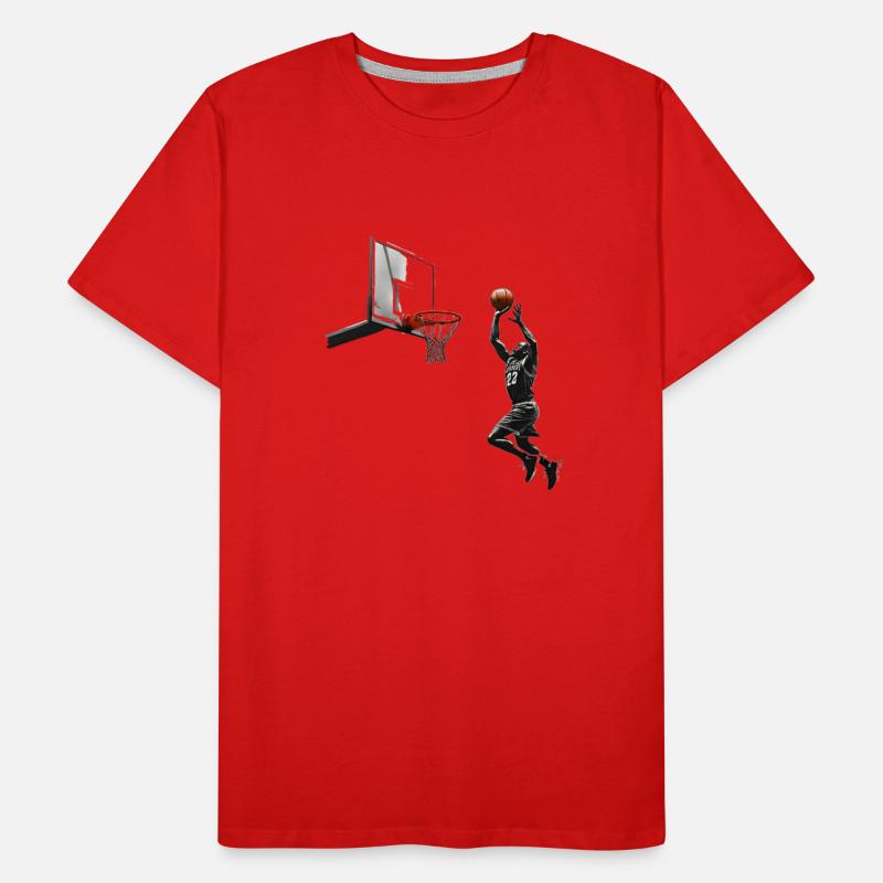 Basketball player trying to score a goal