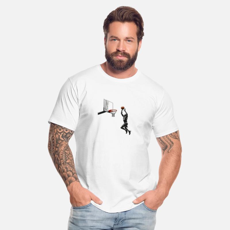 Basketball player trying to score a goal