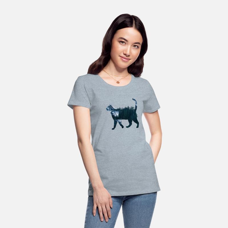 Cute Cat meow animal bobcat like cat in the forest