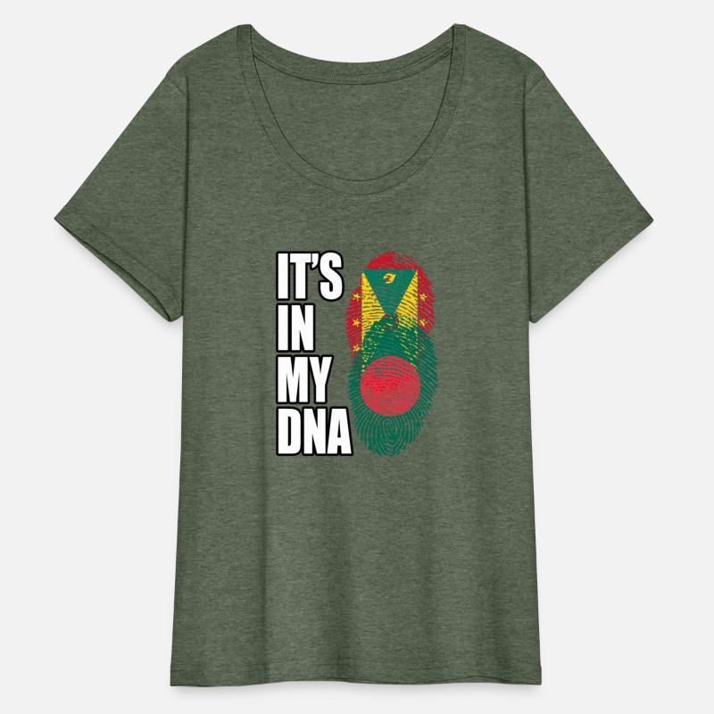 Grenadian And Bangladeshi Mix Heritage DNA Flag