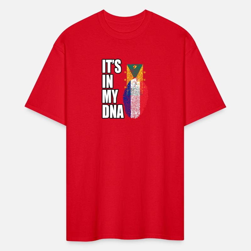 Grenadian And French Mix Heritage DNA Flag