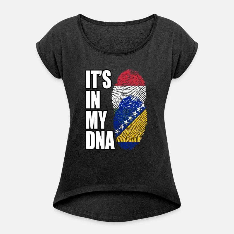 Hungarian And Bosnian Mix Heritage DNA Flag