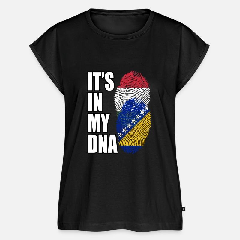 Hungarian And Bosnian Mix Heritage DNA Flag
