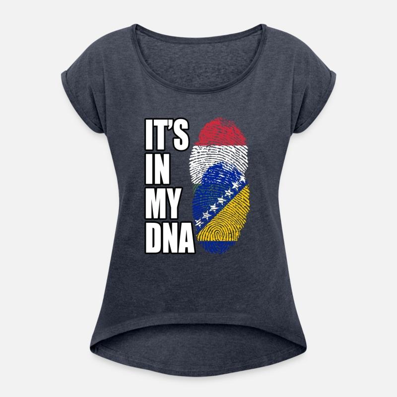 Hungarian And Bosnian Mix Heritage DNA Flag