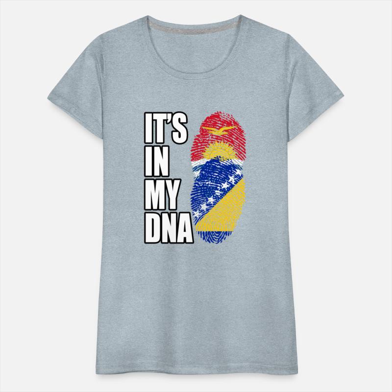 Kiribati And Bosnian Mix Heritage DNA Flag