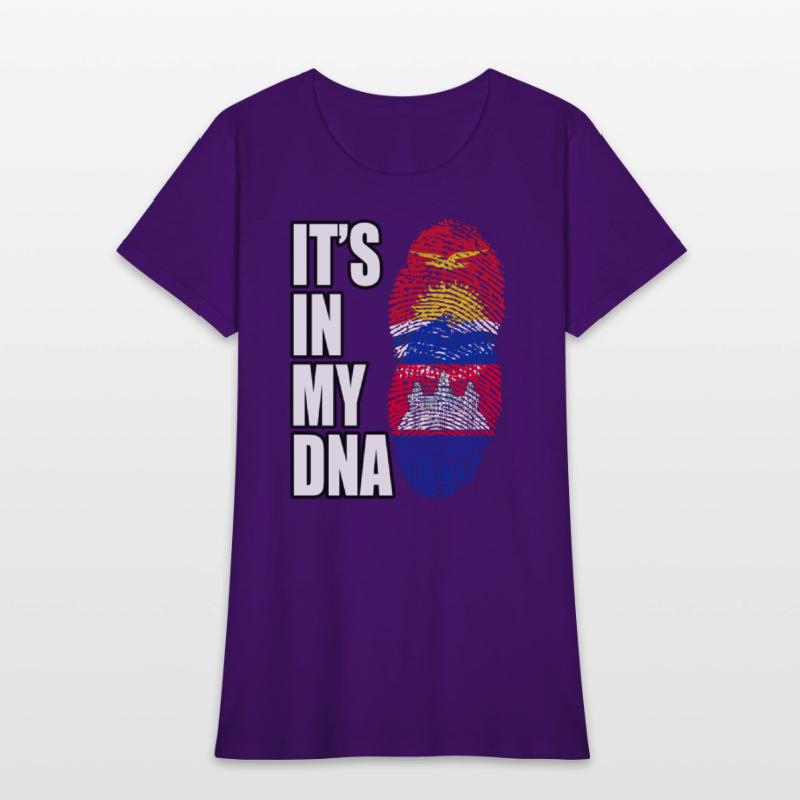 Kiribati And Cambodian Mix Heritage DNA Flag