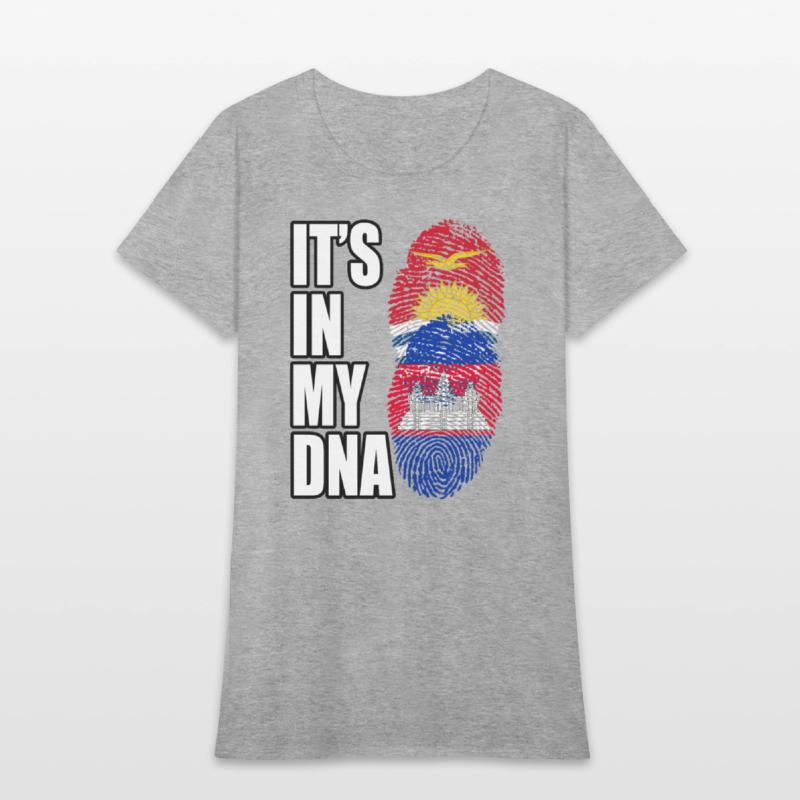 Kiribati And Cambodian Mix Heritage DNA Flag