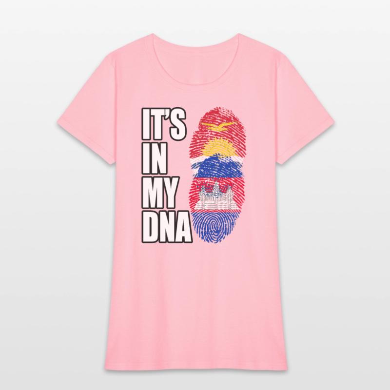 Kiribati And Cambodian Mix Heritage DNA Flag