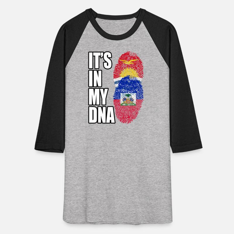 Kiribati And Haitian Mix Heritage DNA Flag