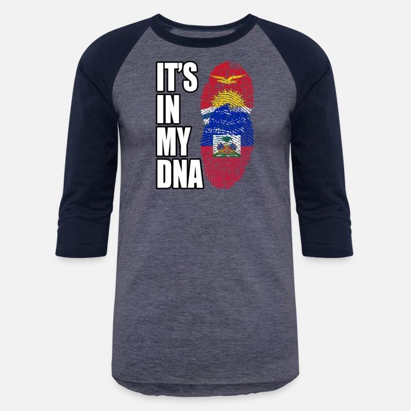 Kiribati And Haitian Mix Heritage DNA Flag