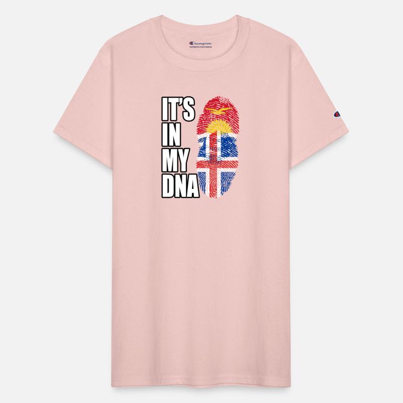 Kiribati And Icelandic Mix Heritage DNA Flag