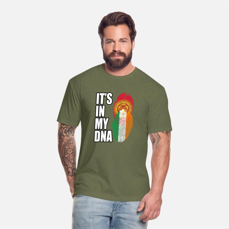 Kyrgyzstani And Irish Mix Heritage DNA Flag