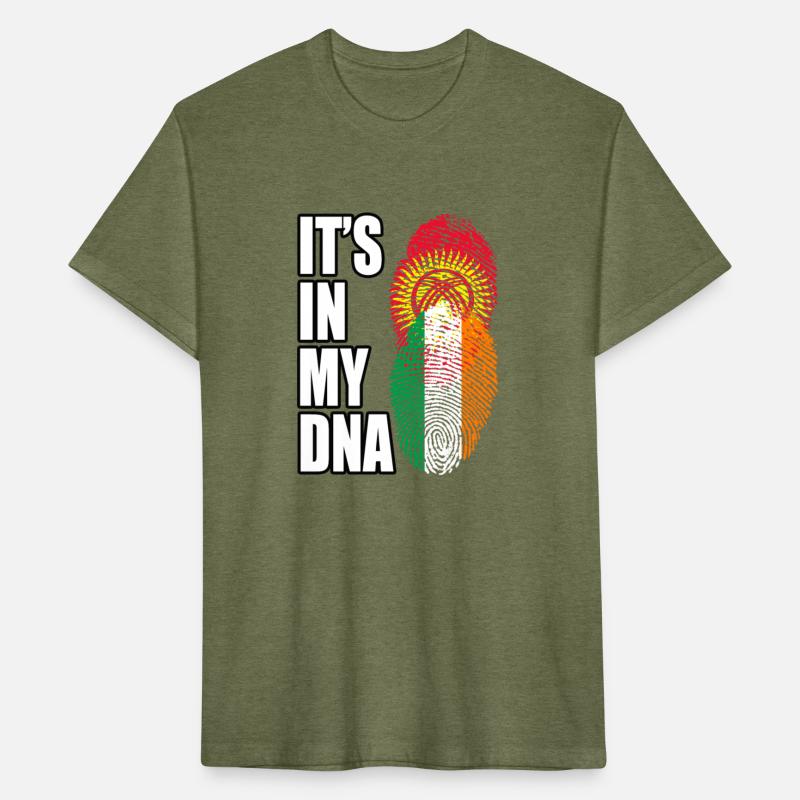 Kyrgyzstani And Irish Mix Heritage DNA Flag