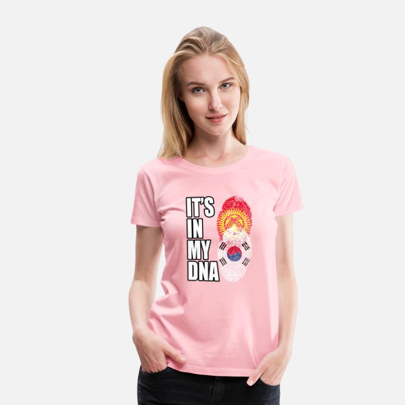 Kyrgyzstani And South Korean Mix Heritage DNA Flag