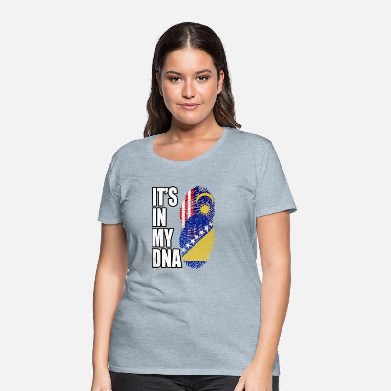 Malaysian And Bosnian Mix Heritage DNA Flag