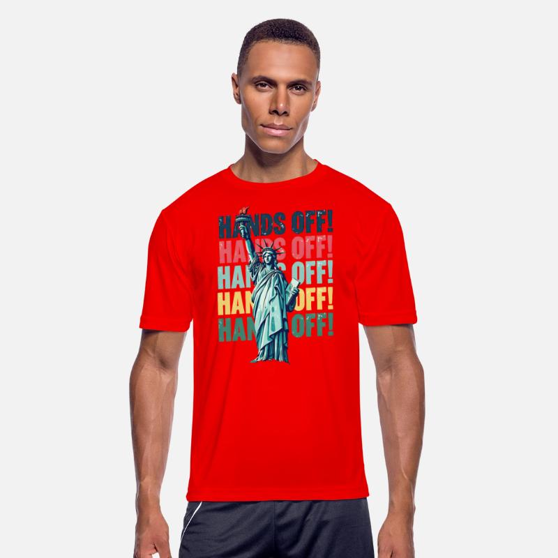 Political Hands Off Protest Statue Of Liberty