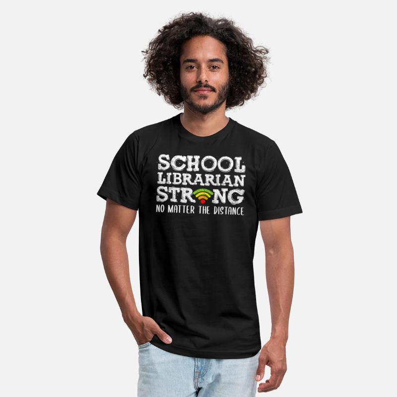 school librarian strong apparel quarantine back