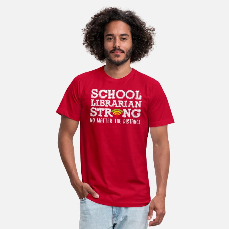 school librarian strong apparel quarantine back