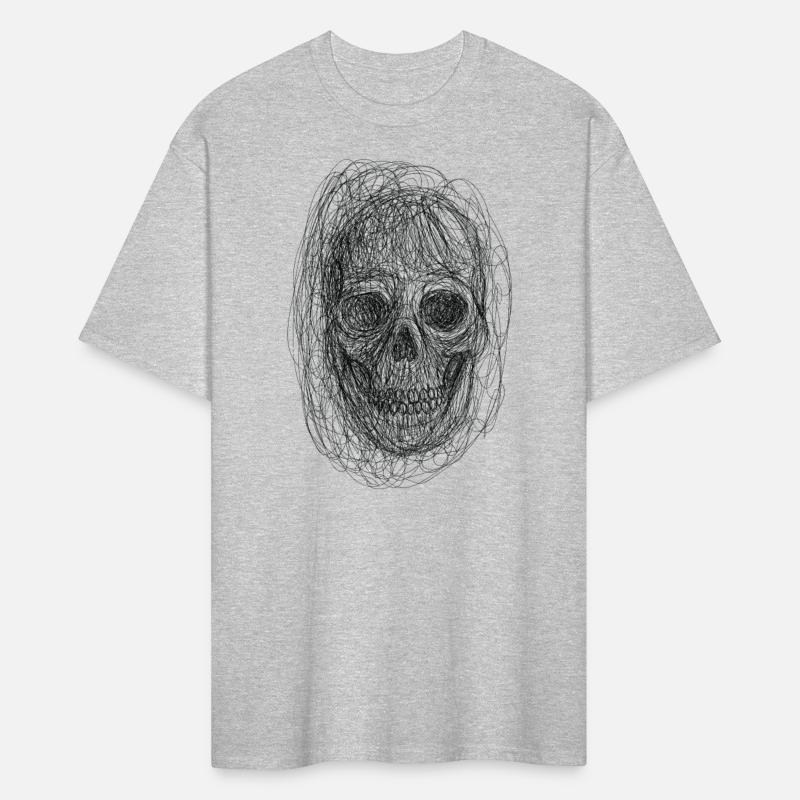 Skull line art_ Painted skull face