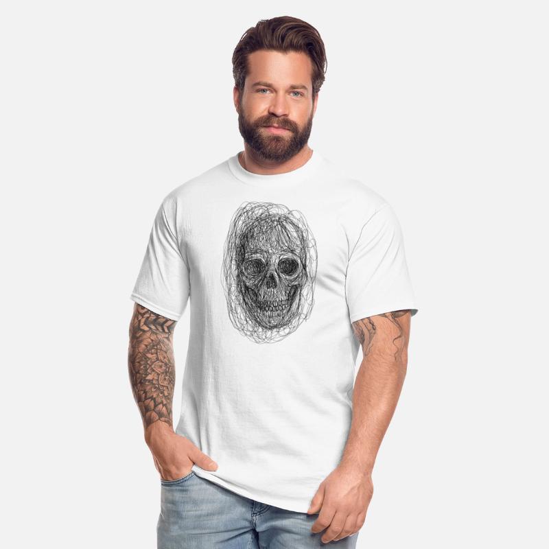 Skull line art_ Painted skull face