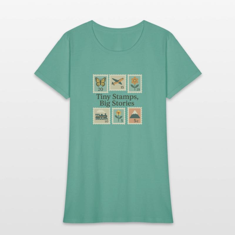 Tiny Stamps, Big Stories – Stamp Collector Tee