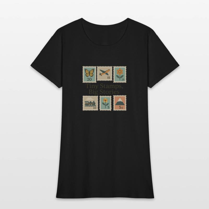 Tiny Stamps, Big Stories – Stamp Collector Tee